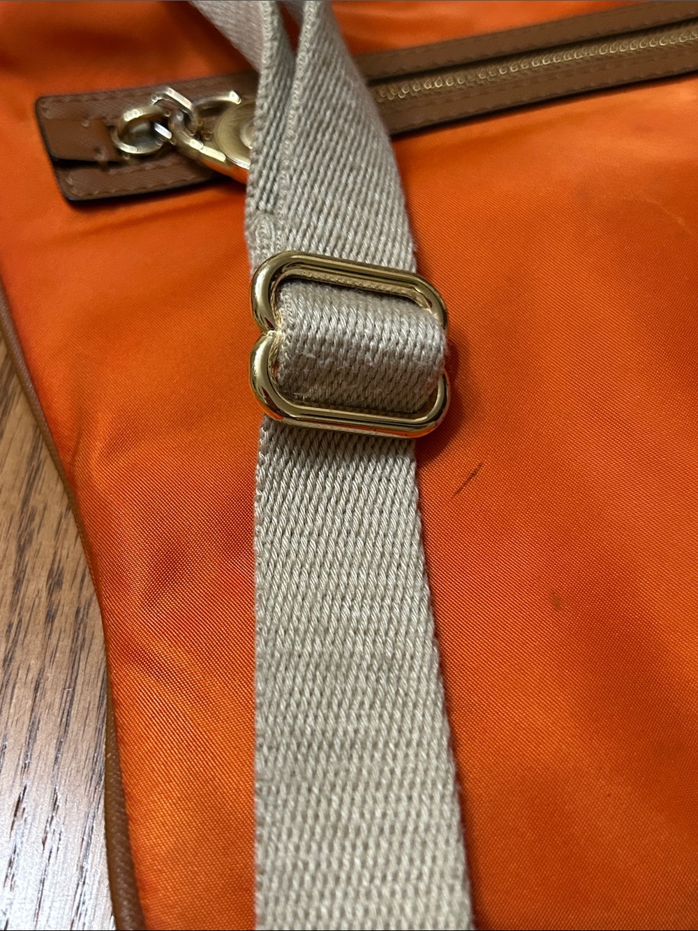 Michael Kors Orange Crossbody Messenger with Leather Trim - Picture 14 of 14